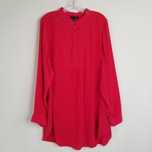 Lands' End Red Tunic Top 22W